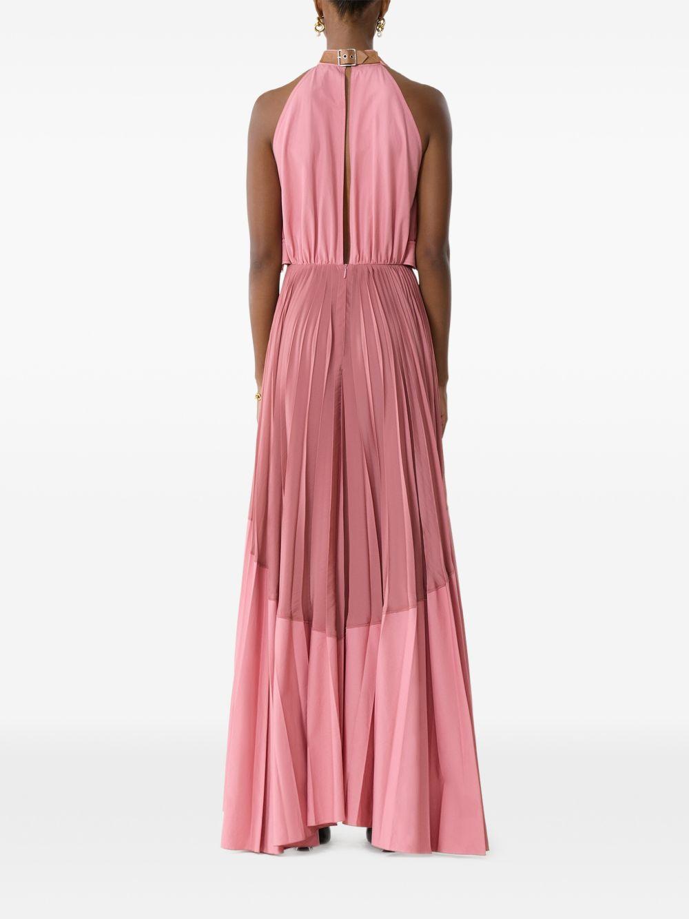 Abito lungo con scollo all'americana in rosa Lanvin - donna 
