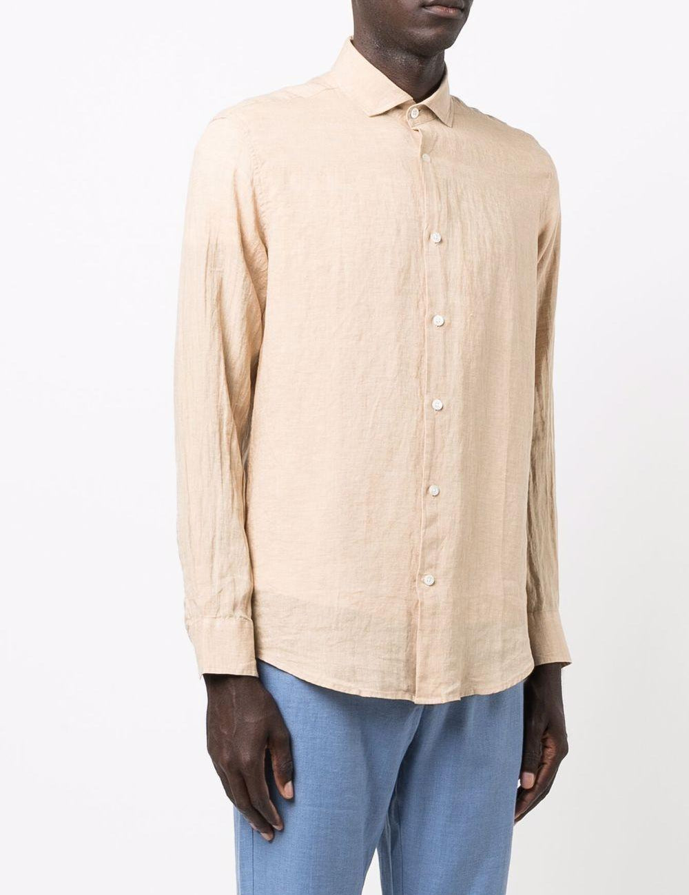 Camicia a maniche lunghe in beige Frescobol carioca - uomo 