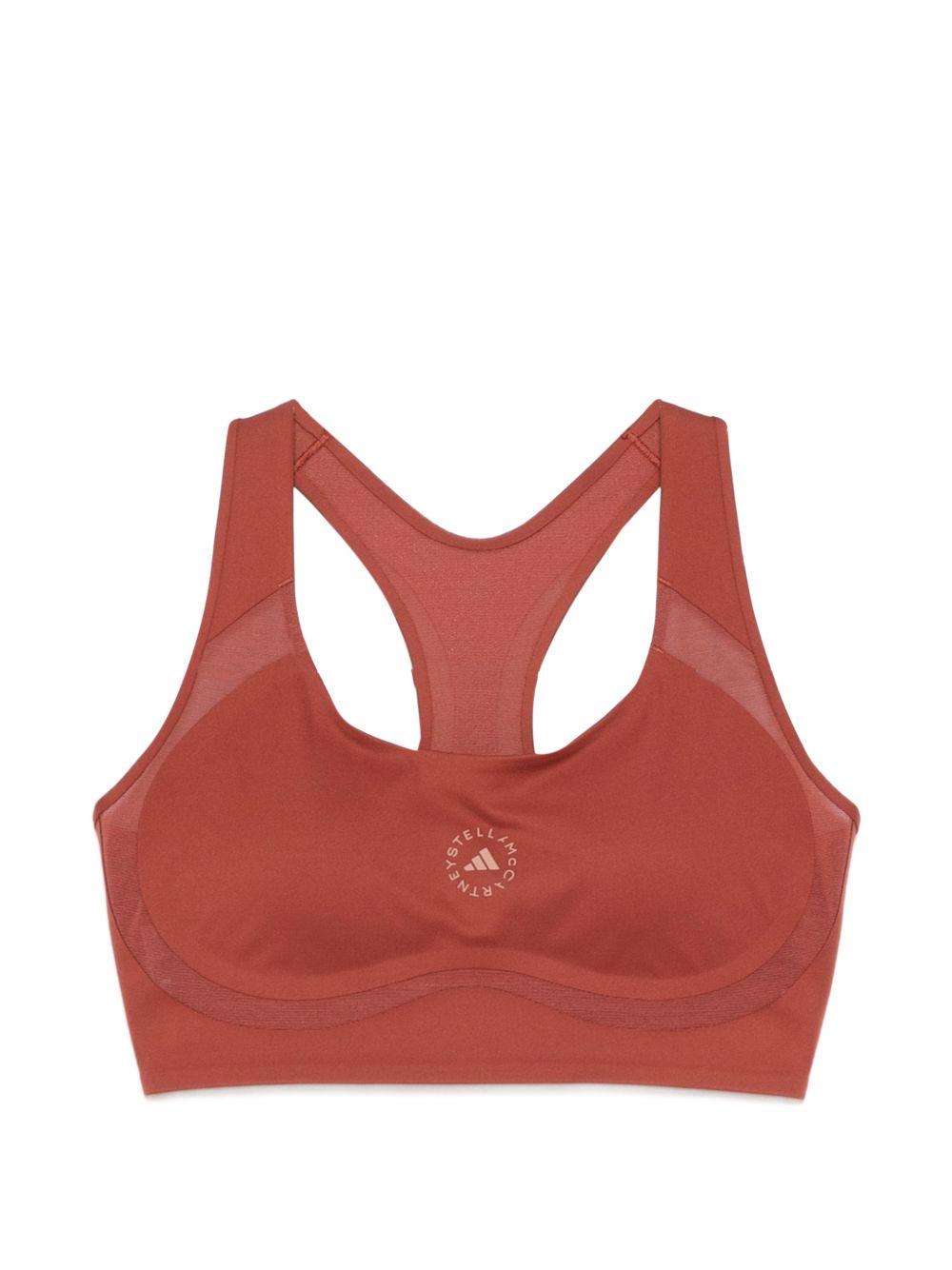 Reggiseno sportivo in rosa cipolla Adidas By Stella Mc Mcartney - donna 