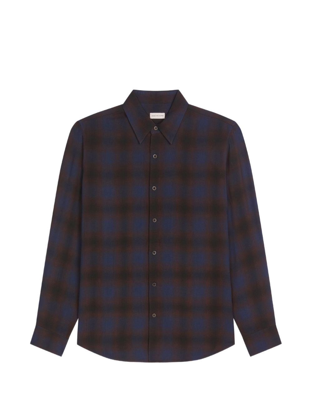 Camicia in seta stampata multicolore 