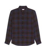 Camicia in seta stampata multicolore 