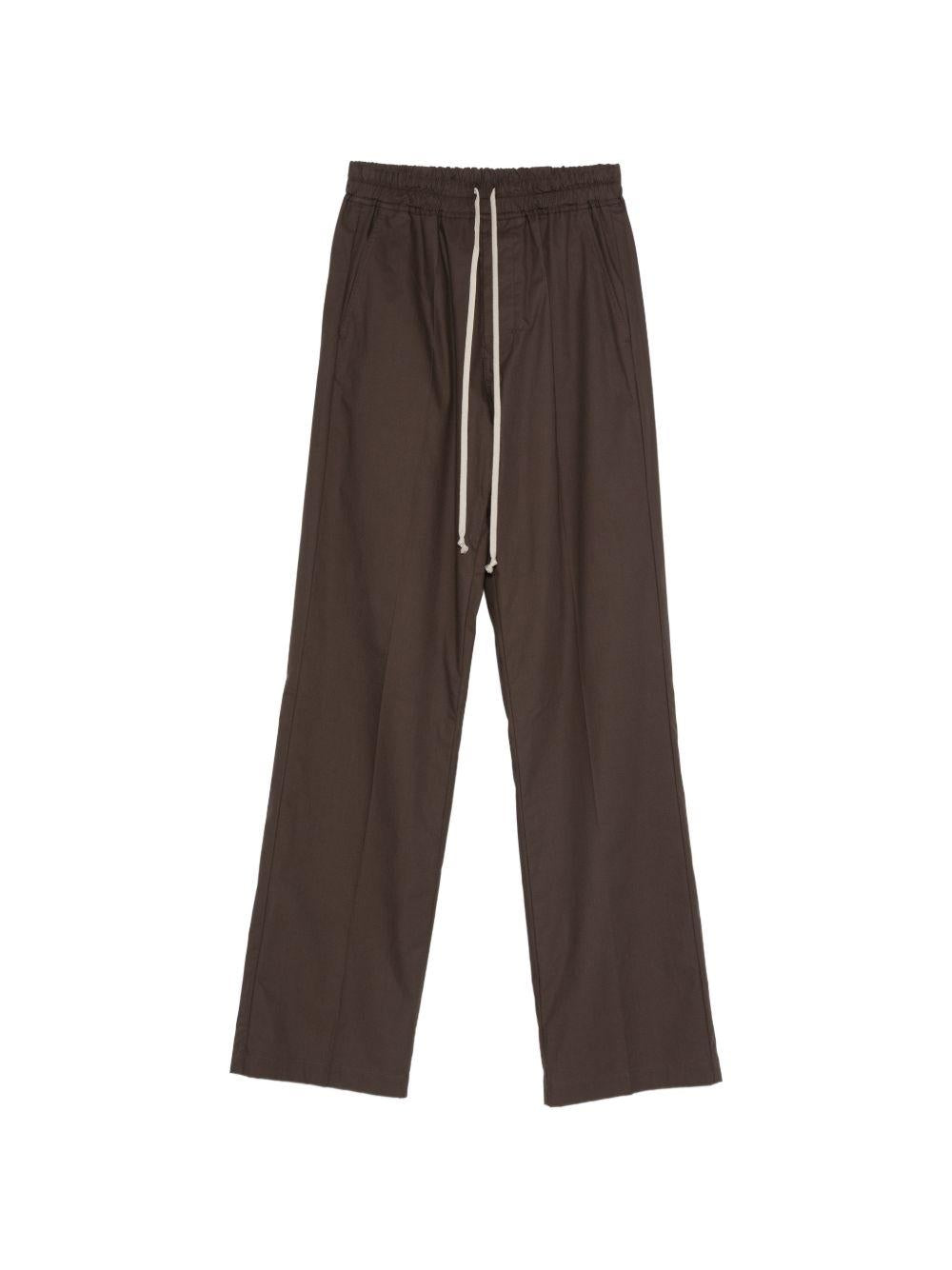 Pantaloni con coulisse dietrich in marrone Rick owens - uomo 