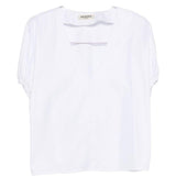 Top con scollo a v in cotone in bianco Batakovic - donna 