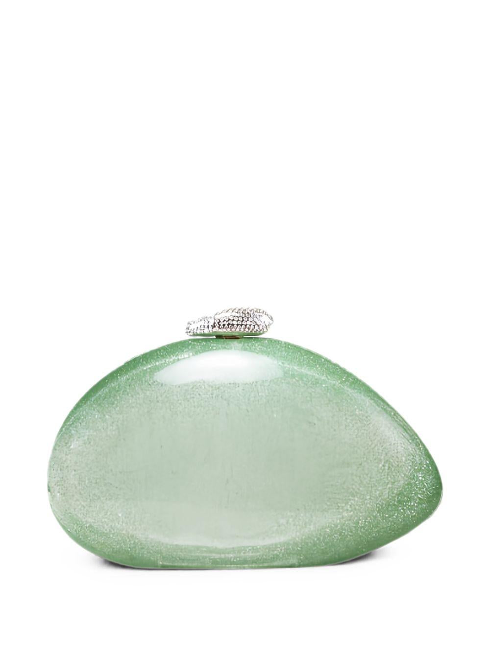 Borsa clutch rigida ariel in verde Benedetta bruzziches - donna<BR/> 