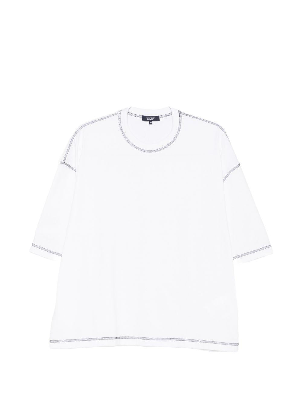 T-shirt dalla vestibilità ampia con cuciture a contrasto in bianco Comme des garcons homme - uomo 