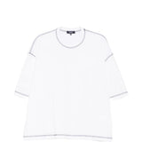 T-shirt dalla vestibilità ampia con cuciture a contrasto in bianco Comme des garcons homme - uomo 