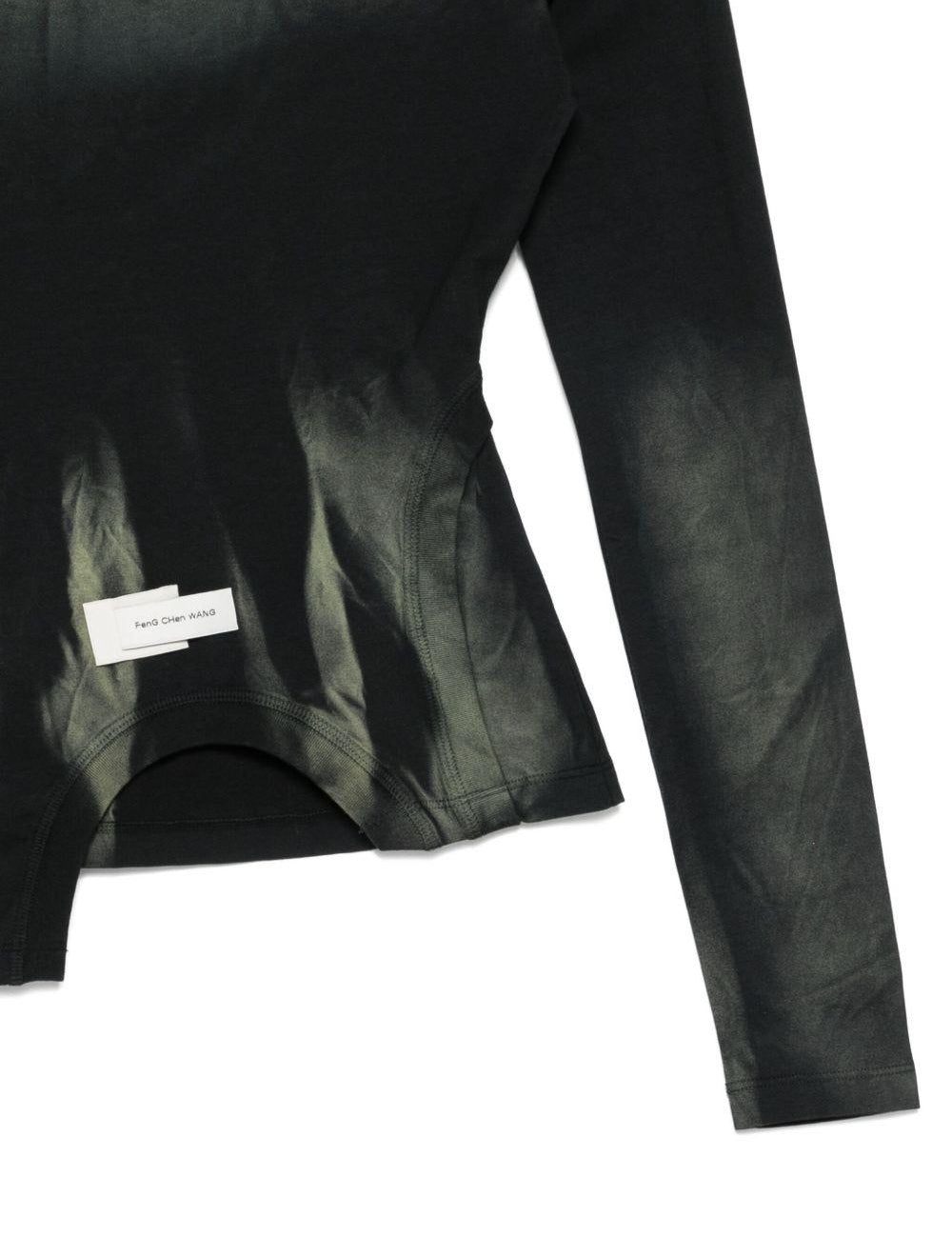 Top asimmetrico con logo in blu Feng chen wang - donna 