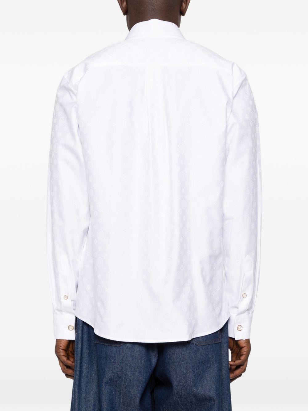 Camicia con stampa monogram in bianco Casablanca - uomo 