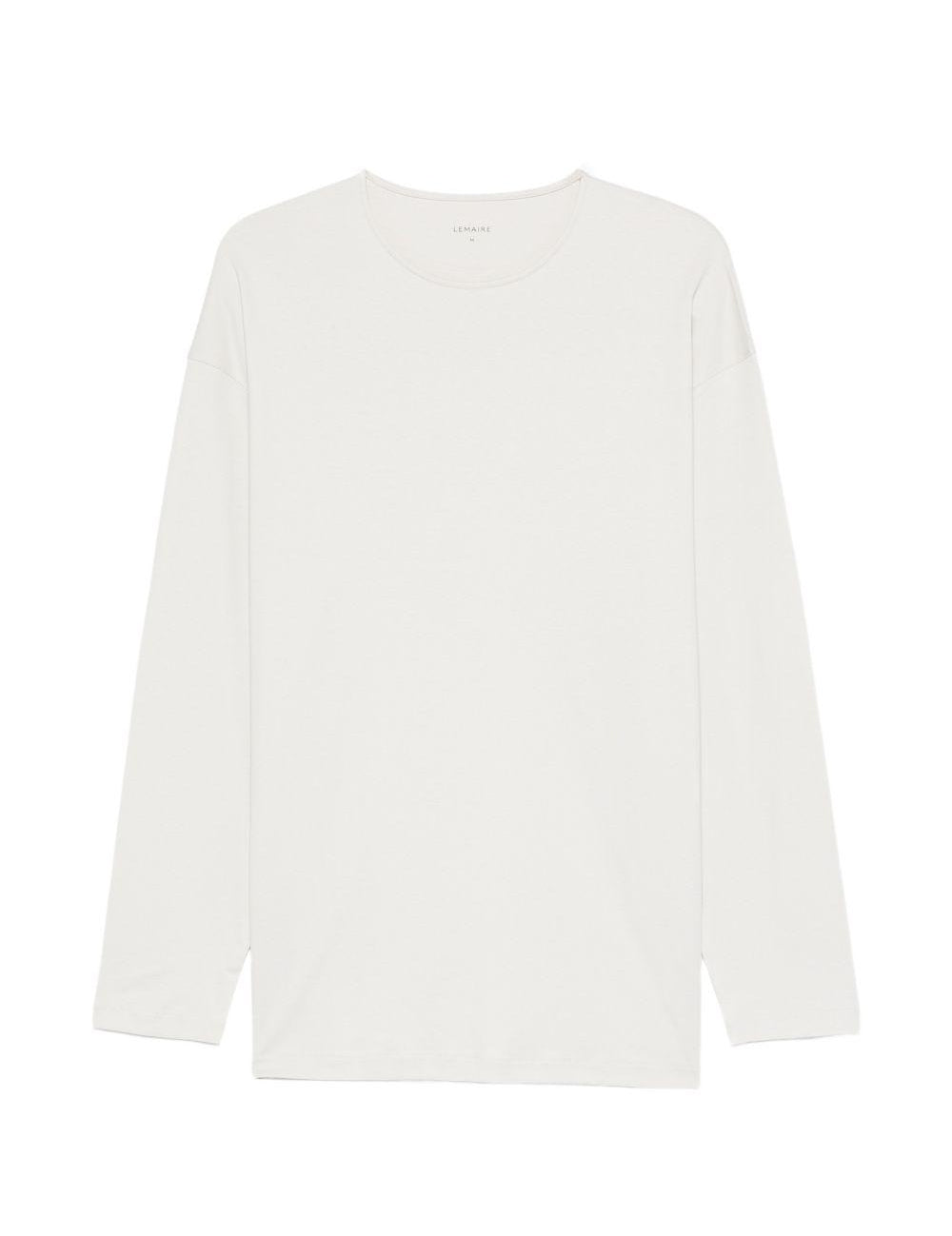 T-shirt a manica lunga in bianco Lemaire - uomo 