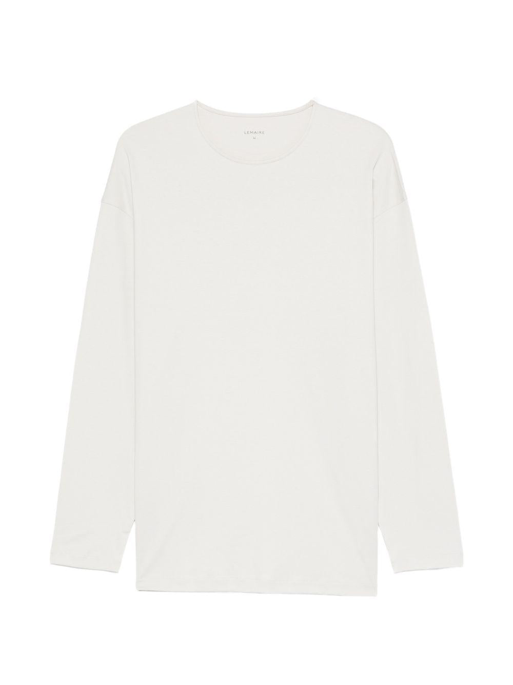 T-shirt a manica lunga in bianco Lemaire - uomo 