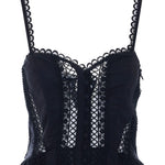 Abito con inserti in pizzo dafelle in nero Charo ruiz ibiza 1989 - donna 