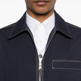 Giacca-camicia Bay con zip in blu Carrer - uomo 