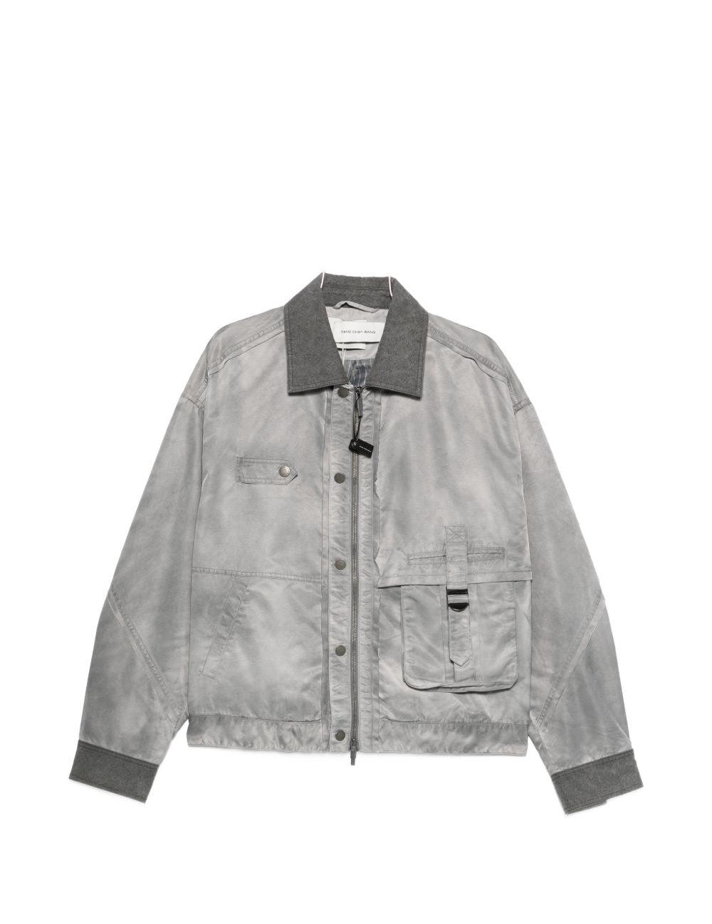 Giacca bomber con tasche in grigio Feng Chen Wang - uomo 