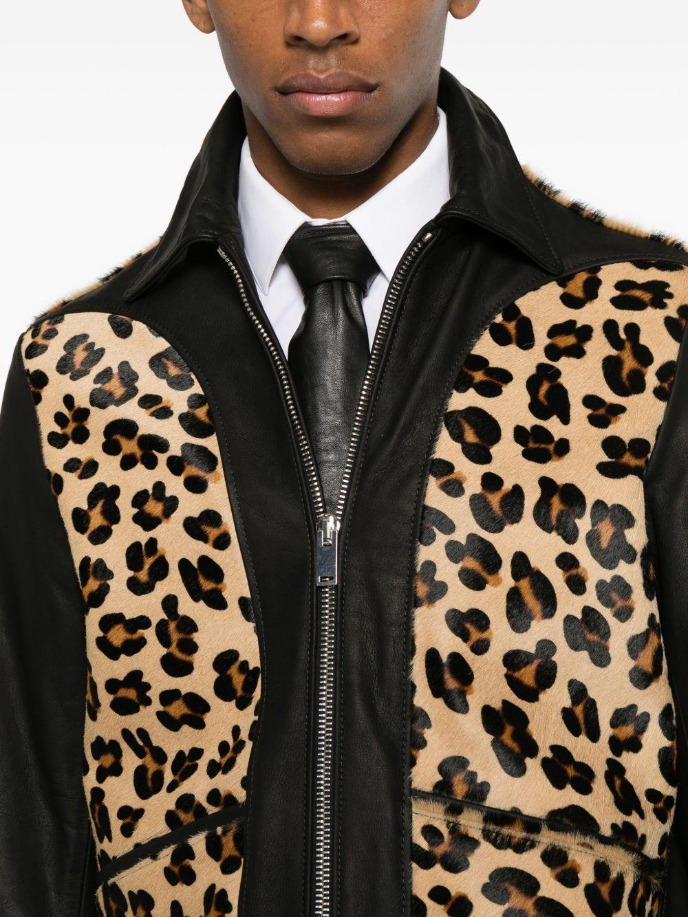 Giacca con pannello leopardato phreak  Second layer - uomo 