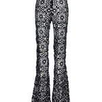 Pantaloni all'uncinetto in nero Norma Kamali - donna 