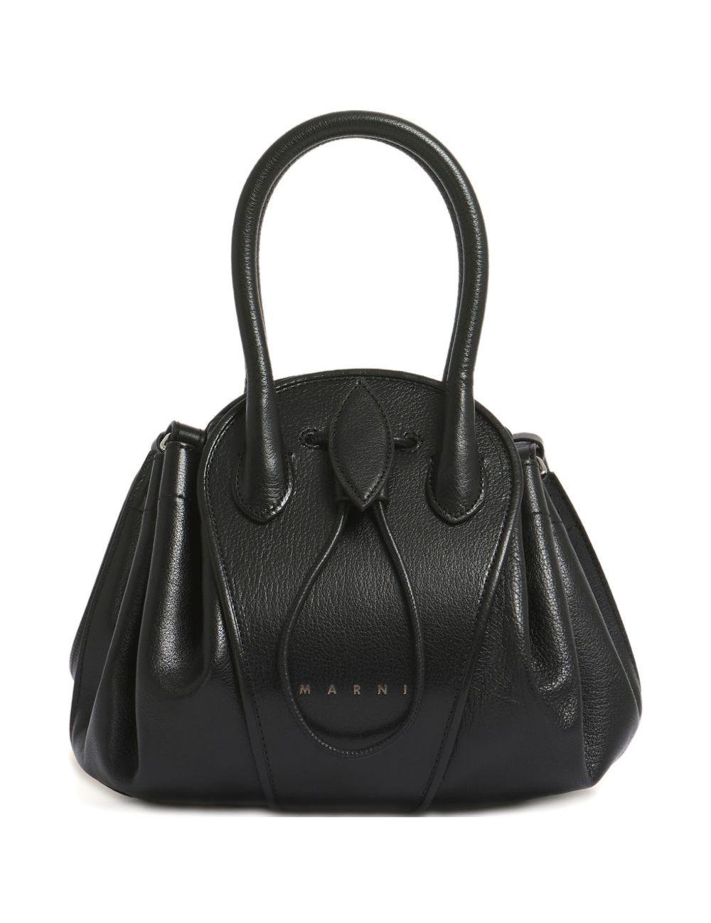 Borsa a mano Tulipea in nero 