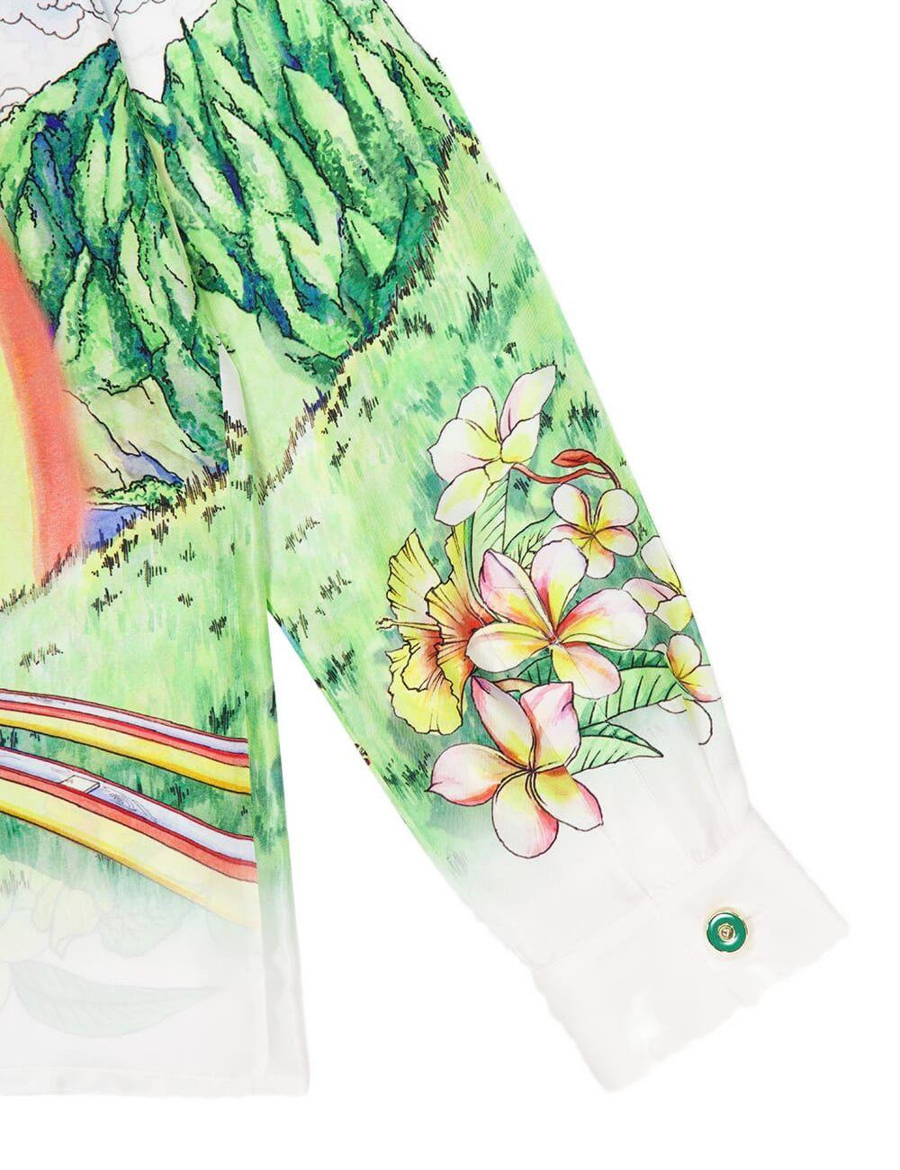 Camicia a maniche lunghe aloha in bianco Casablanca - uomo 