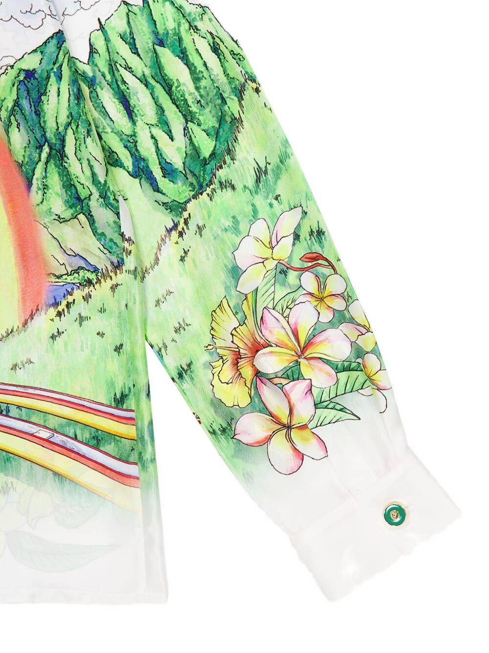 Camicia a maniche lunghe aloha in bianco Casablanca - uomo 