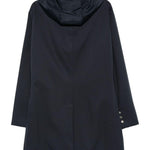 Cappotto con bottoni e cappuccio in blu Kiton - uomo 