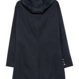 Cappotto con bottoni e cappuccio in blu Kiton - uomo 