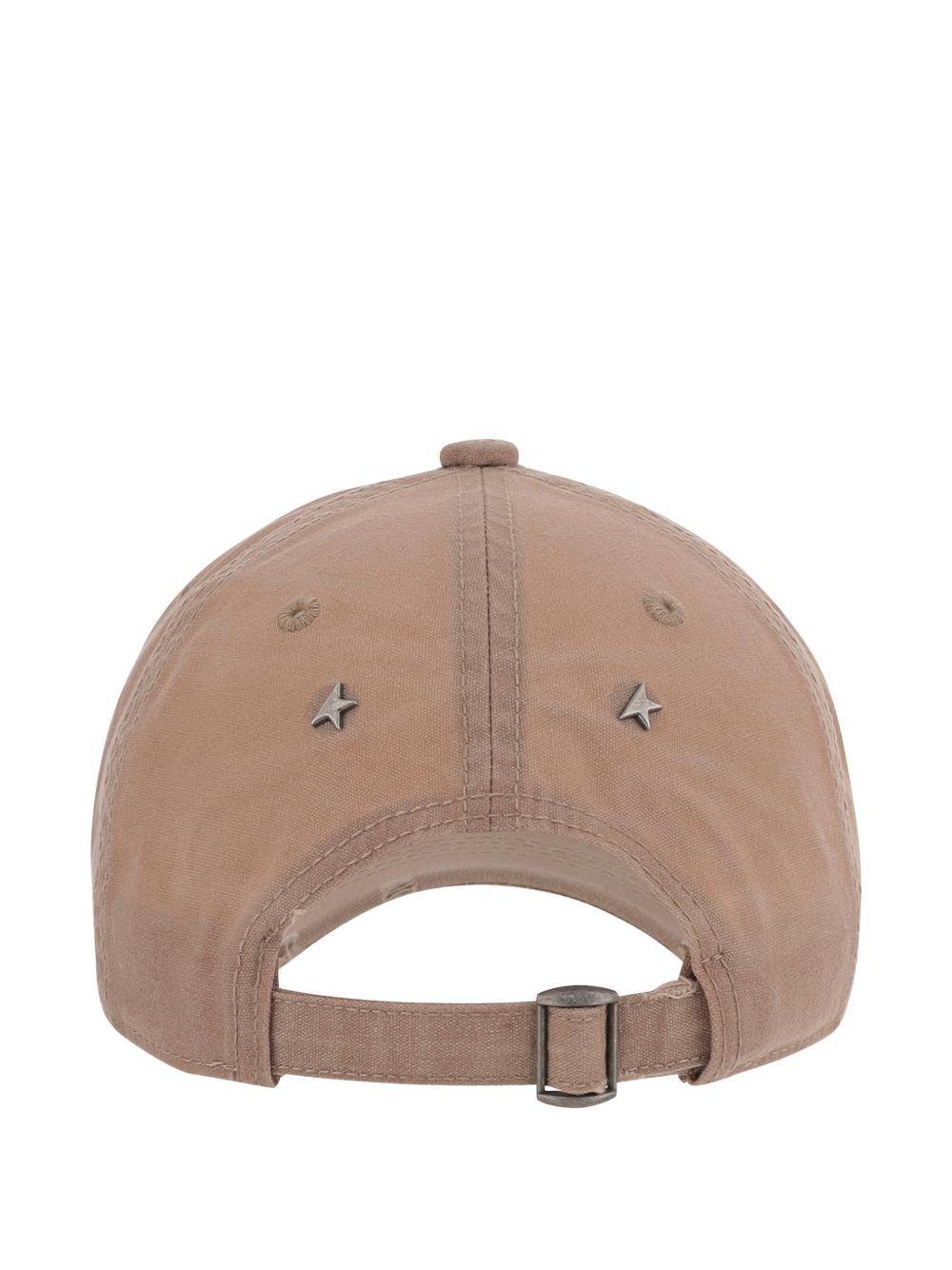 Cappello da baseball con applicazione in beige Golden goose - unisex 
