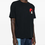 T-shirt con grafica del logo in nero Rhude - uomo 
