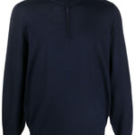 Maglione con mezza zip in blu 