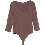 Body tokio con scollo ampio in marrone Wolford - donna 
