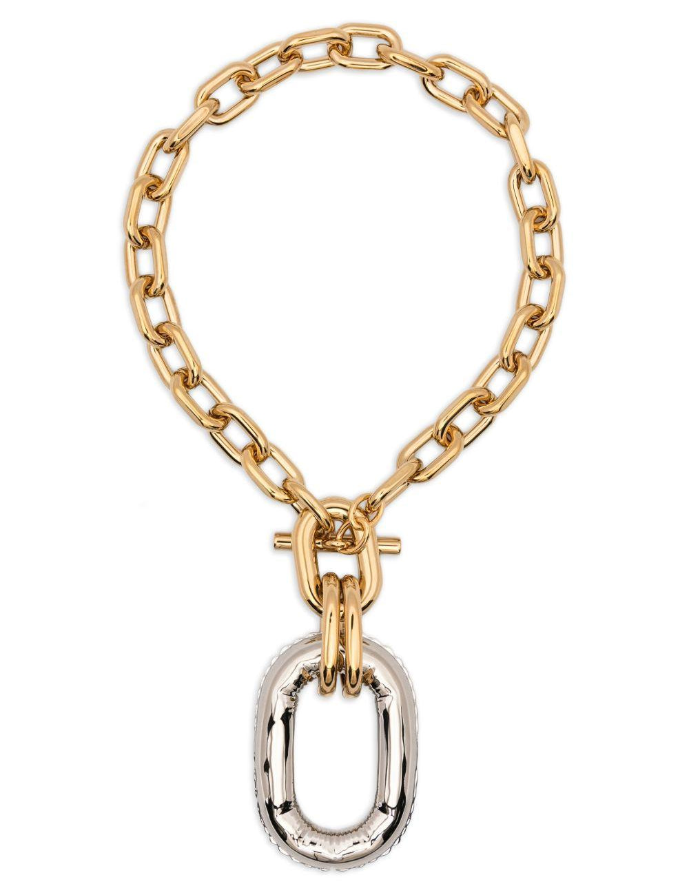 Collana a catena chunky in oro Rabanne - donna 