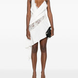 Abito asimmetrico con pizzo in bianco Alex perry - donna 