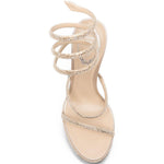 Sandali cleo 105 decorati con cristalli in beige 