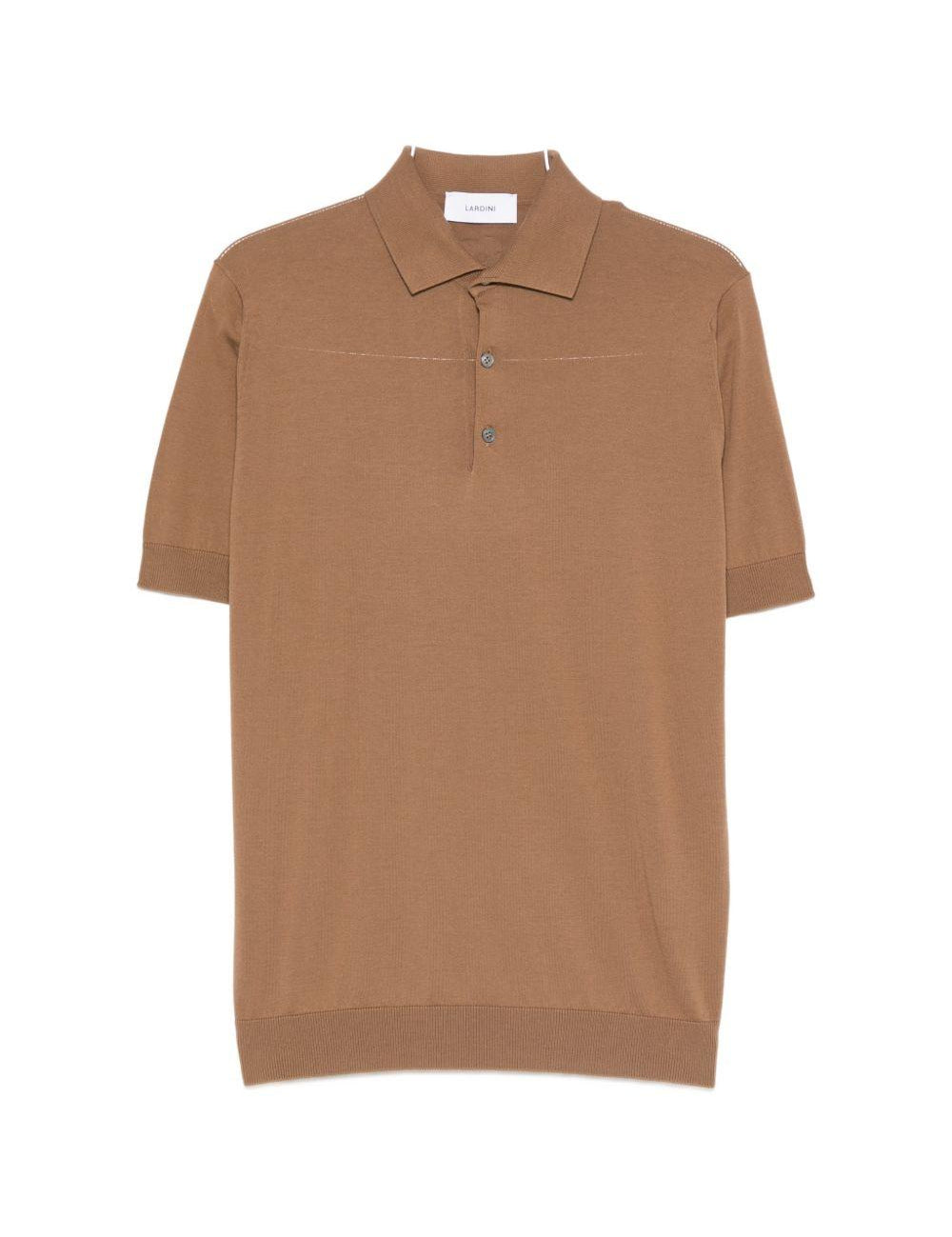 Polo in maglia in marrone Lardini - uomo 