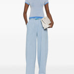 Jeans a gamba ampia in blu Rowen rose - donna 