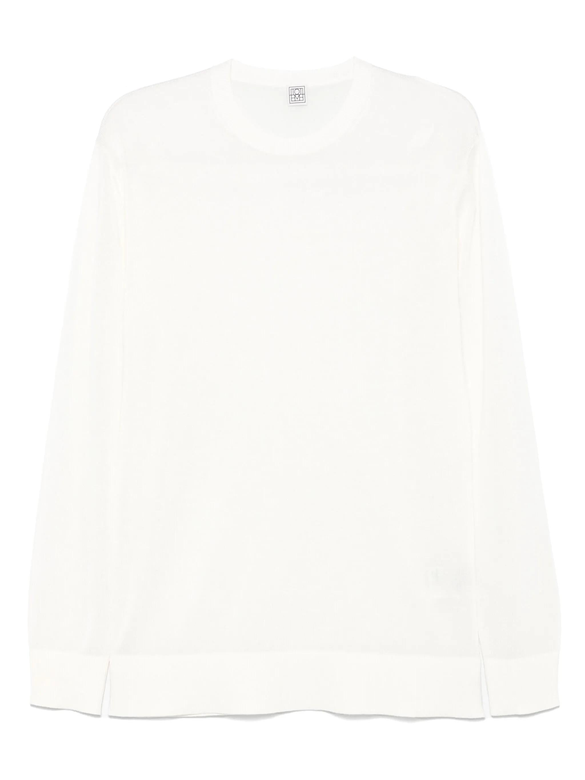 Maglione a girocollo in bianco Toteme - donna 