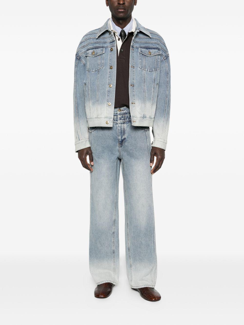 Jeans con effetto schiarito in blu Feng chen wang - uomo 