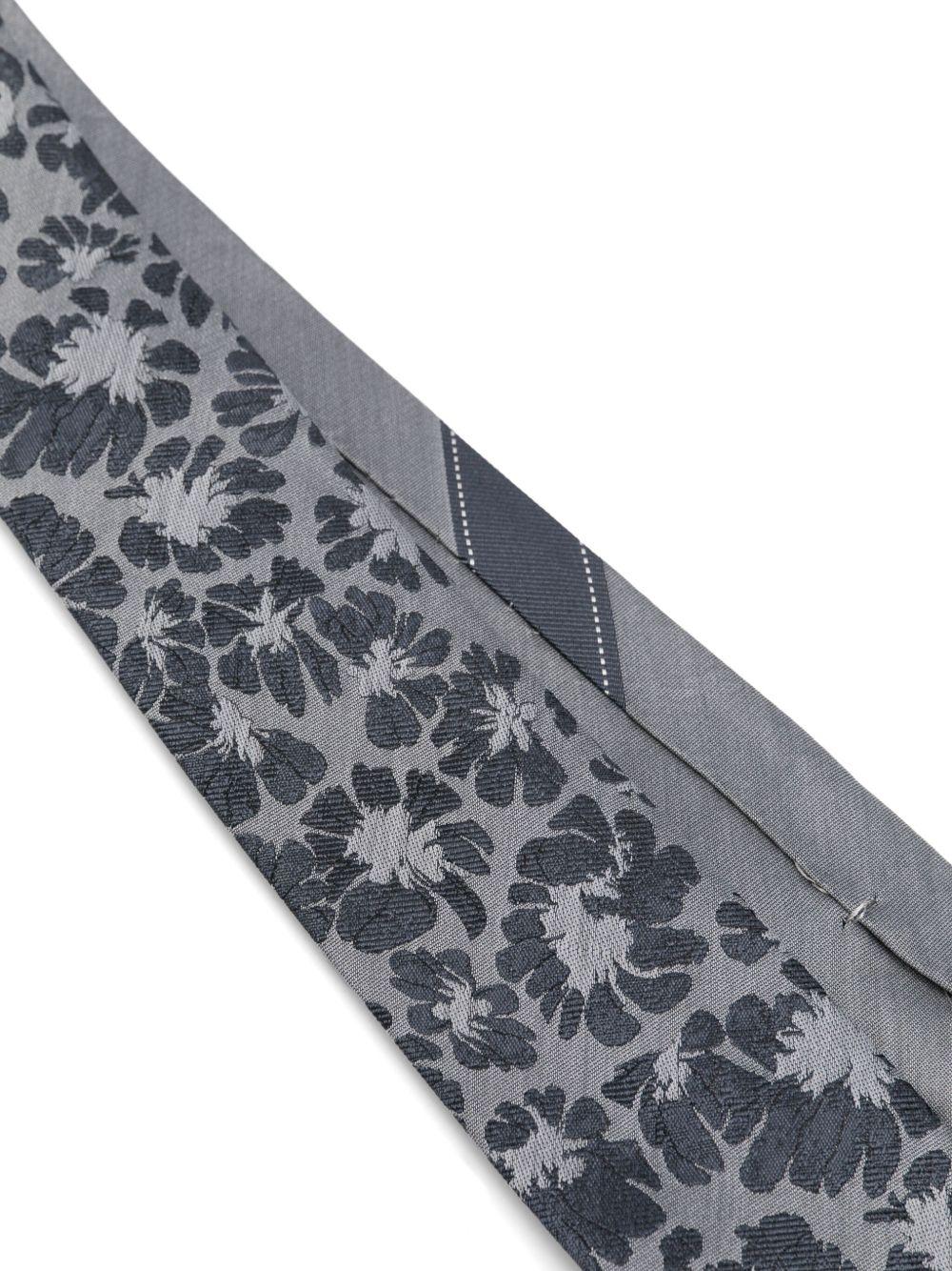 Cravatta stampata in grigio Dries Van Noten - uomo 