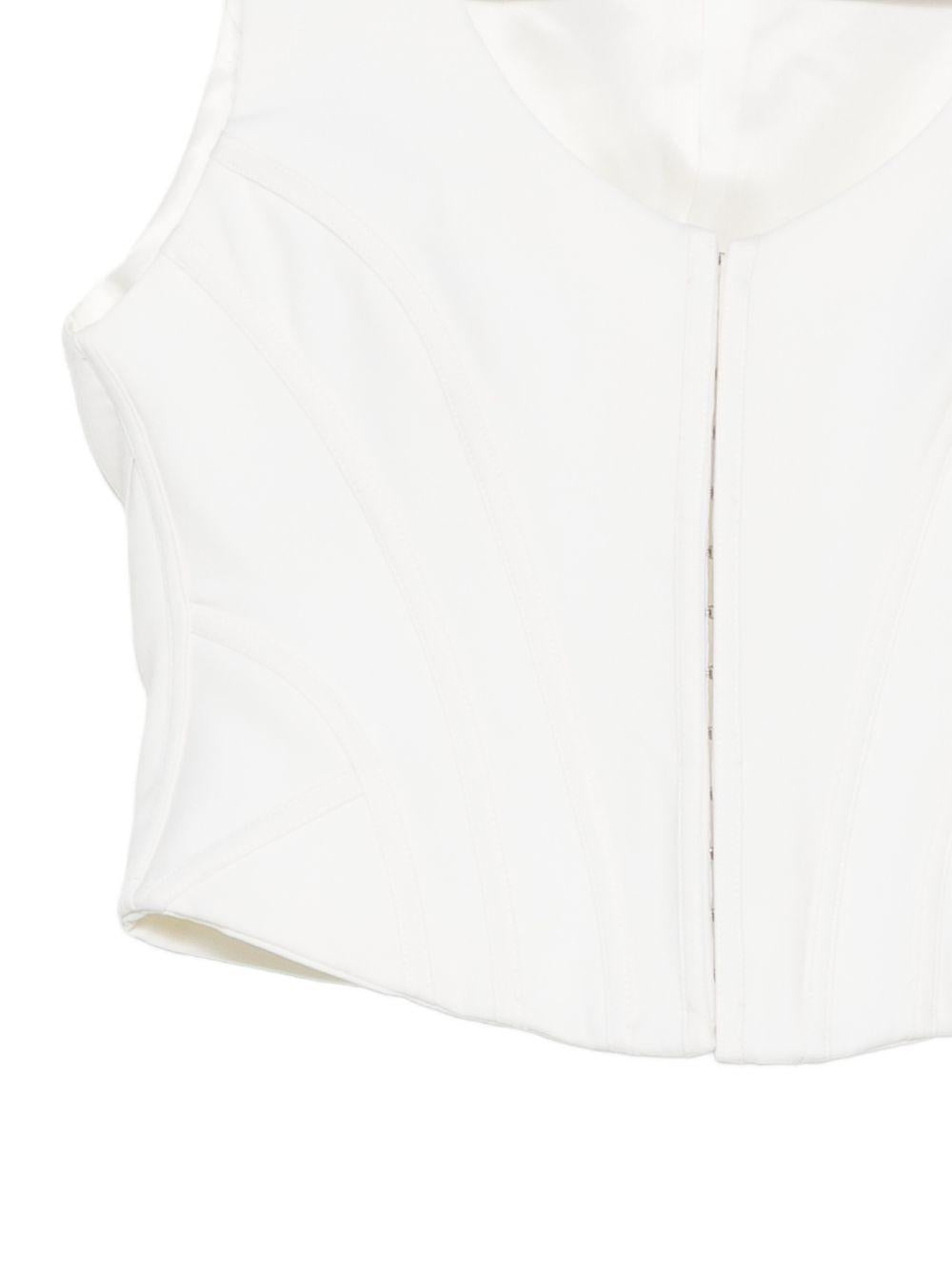 Top con scollo a v in bianco Giuseppe di morabito - donna 