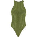 Costume da bagno con strass in verde Venuja - donna 