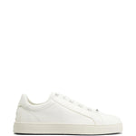 Sneakers basse in pelle scamosciata in bianco 