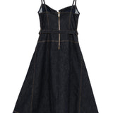 Abito midi navy Self-Portrait - donna 