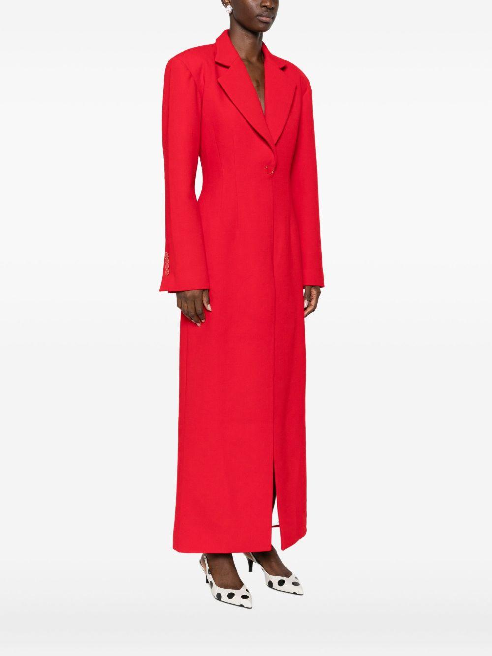 Abito lungo Tuxedo in rosso Rowen Rose - donna 