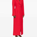 Abito lungo Tuxedo in rosso Rowen Rose - donna 