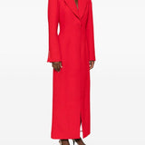 Abito lungo Tuxedo in rosso Rowen Rose - donna 
