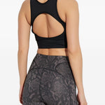 Top sportivo con logo in nero Adidas by stella mc cartney - donna 
