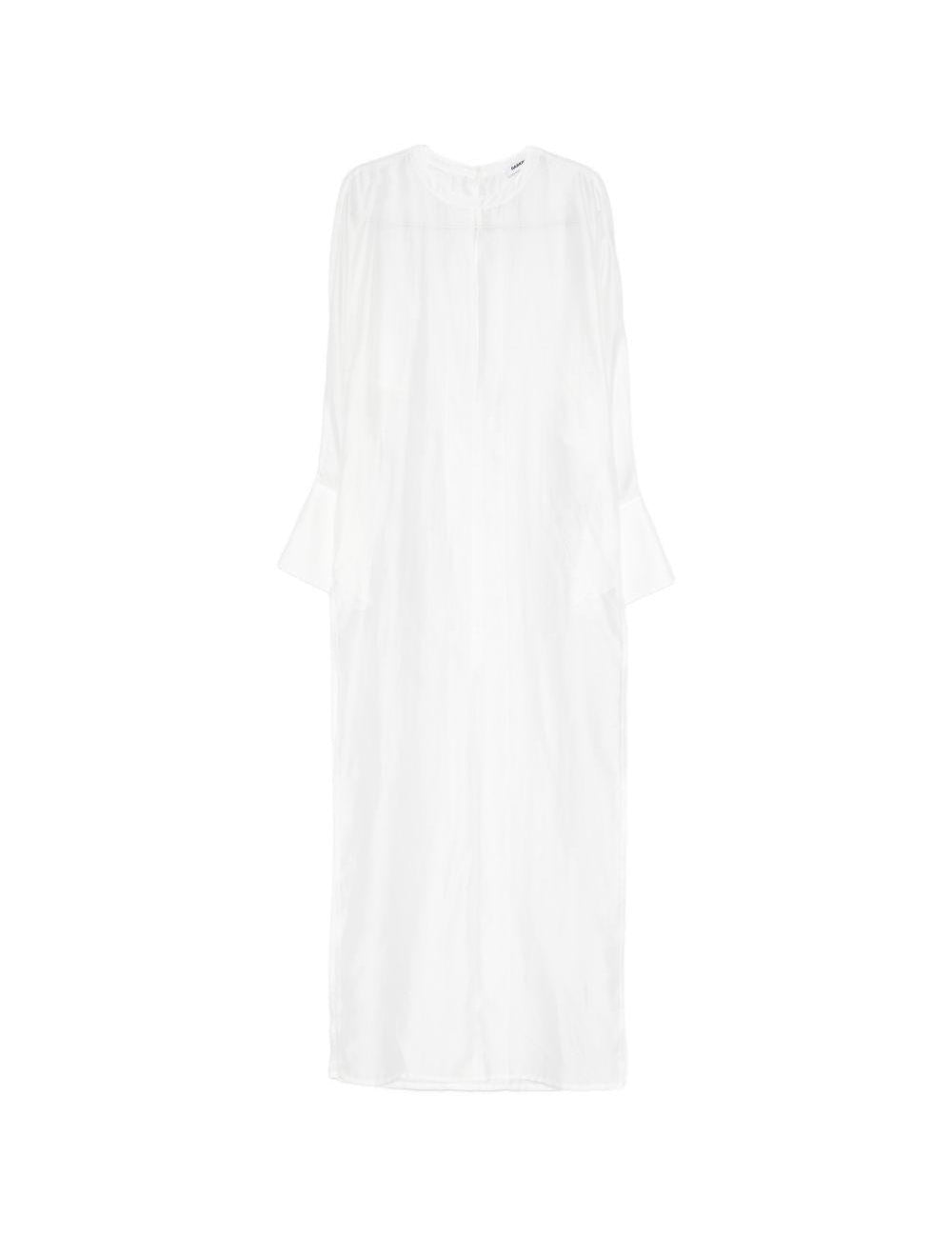 Abito lungo con polsini svasati in bianco Darkpark - donna 