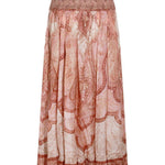 Gonna midi con stampa paisley in rosso Zimmermann - donna 