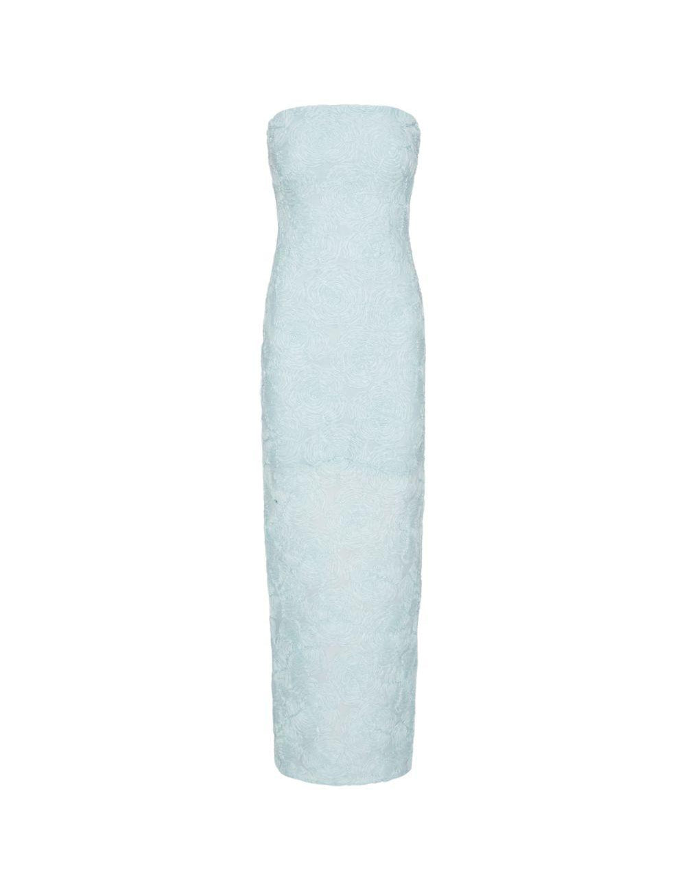Abito lungo a fiori in azzurro ROTATE - donna 