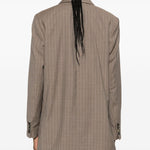 Giacca doppiopetto a righe acciaio in beige Maxmara - donna 