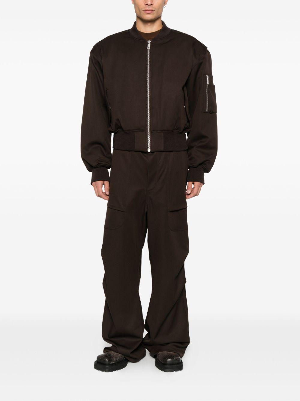 Pantaloni cargo con coulisse in marrone Entire studios - unisex 