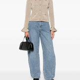 Jeans balloon con cuciture in blu Self-portrait - donna 